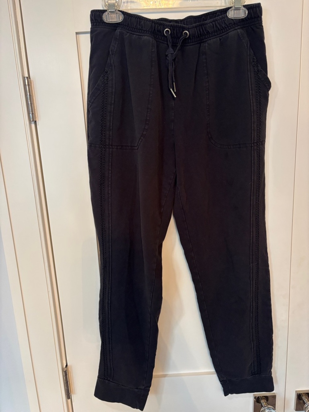 Saturday Sunday women's Black Drawstring Jogger Pants Sz M